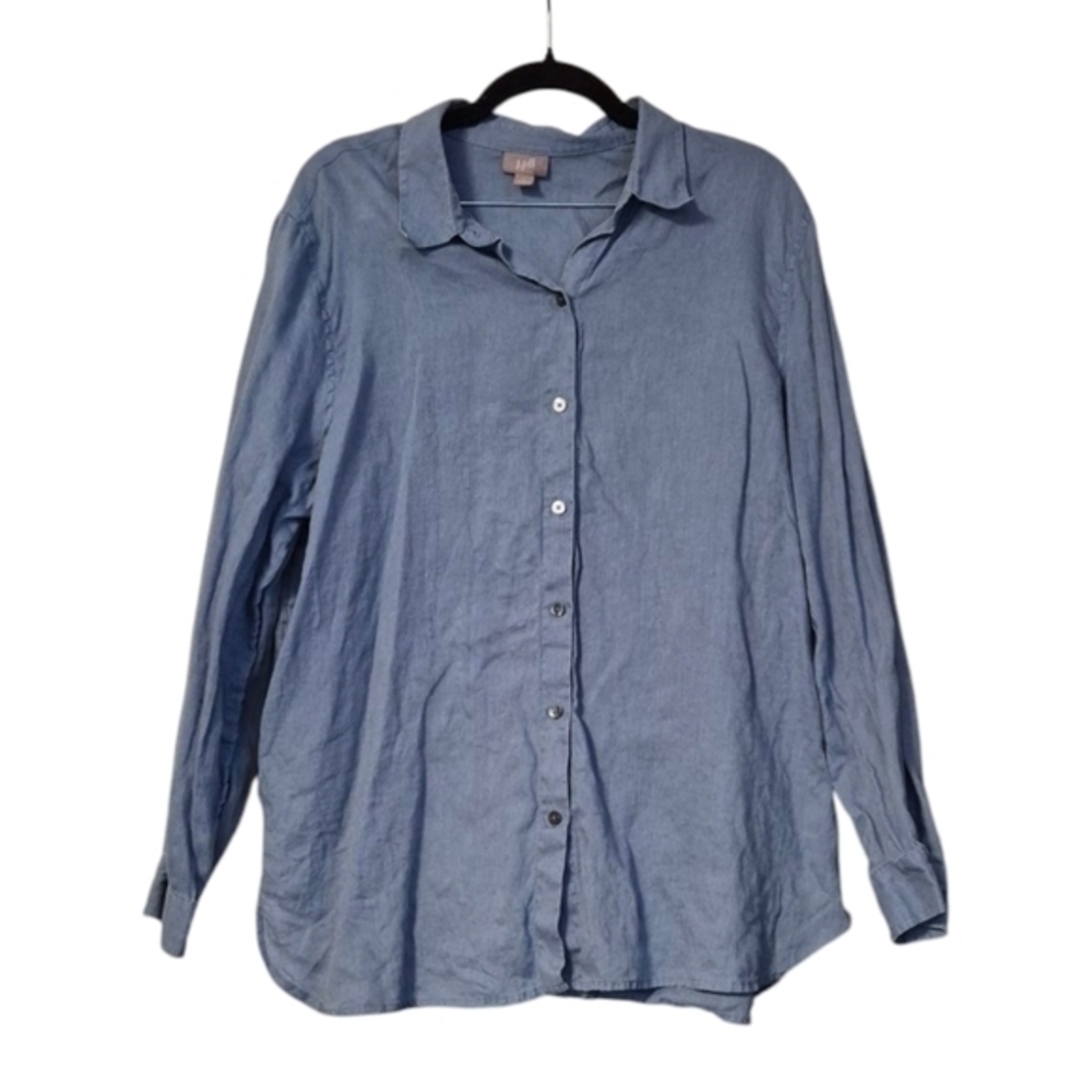 Light Blue Women's Button-Up Shirt by H&M